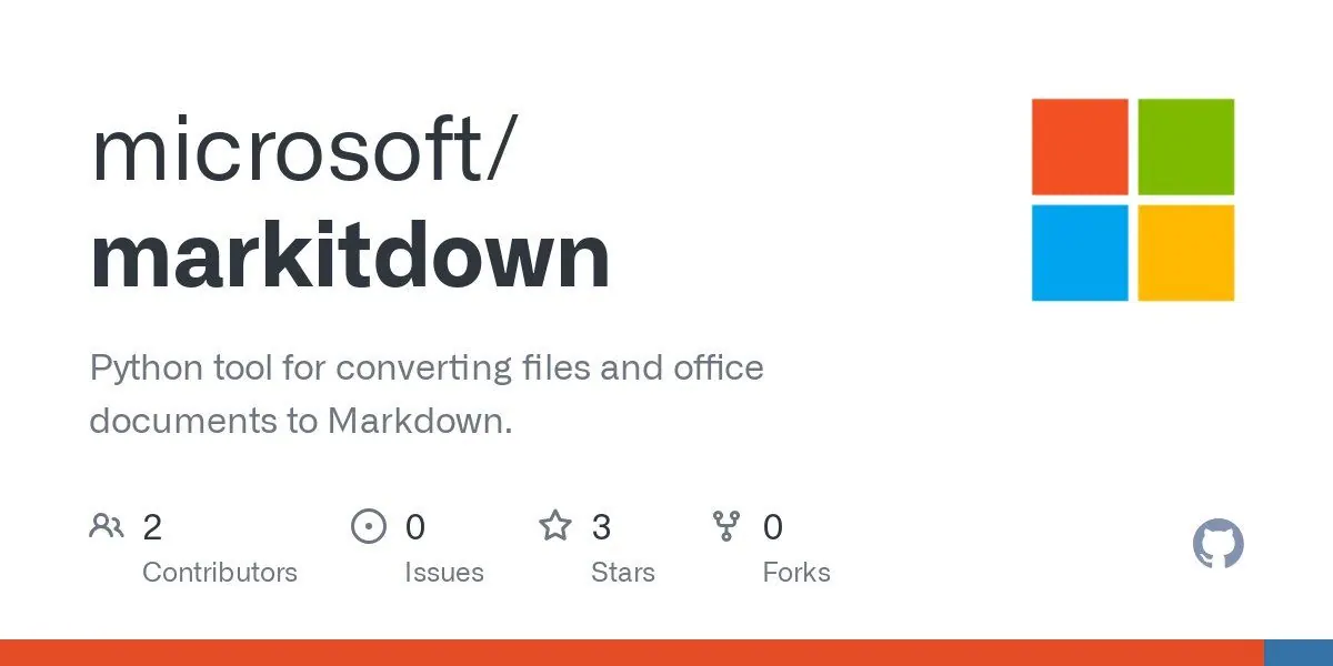 报道配图:MarkItDown 将多种文档转为适合检索与分析的 Markdown