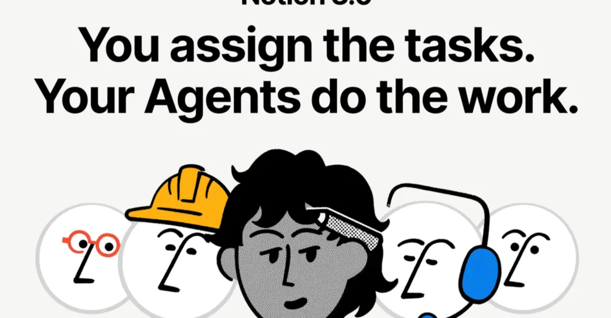 与“Notion Agent 将页面、数据库与外部检索连成任务流程”对应的报道配图