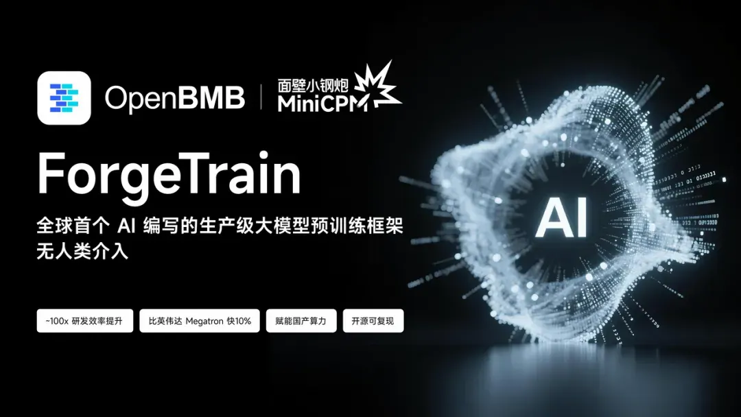 与“ForgeTrain 开放训练框架及生成它的智能体测试工具”对应的报道配图