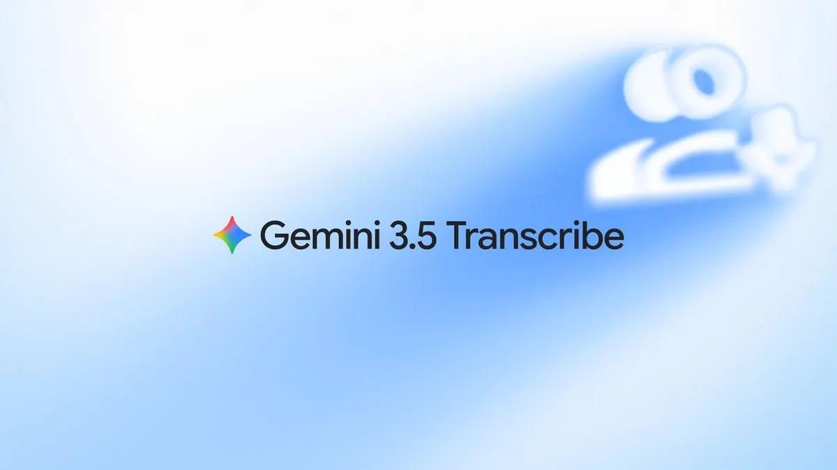 Google 为“Gemini 3.5 Transcribe 增强实时语音转写与文本整理”提供的发布页配图