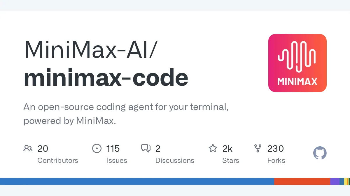 MiniMax Code 官方 GitHub 项目分享图