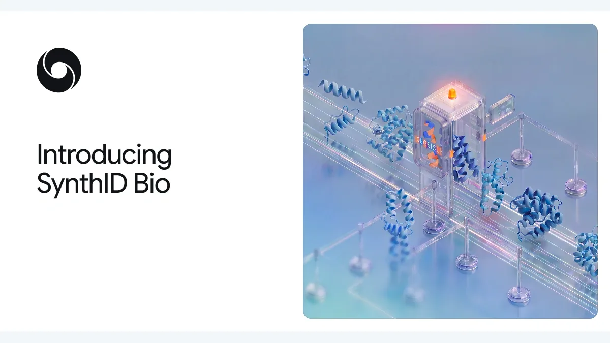 Official Google DeepMind SynthID Bio launch artwork
