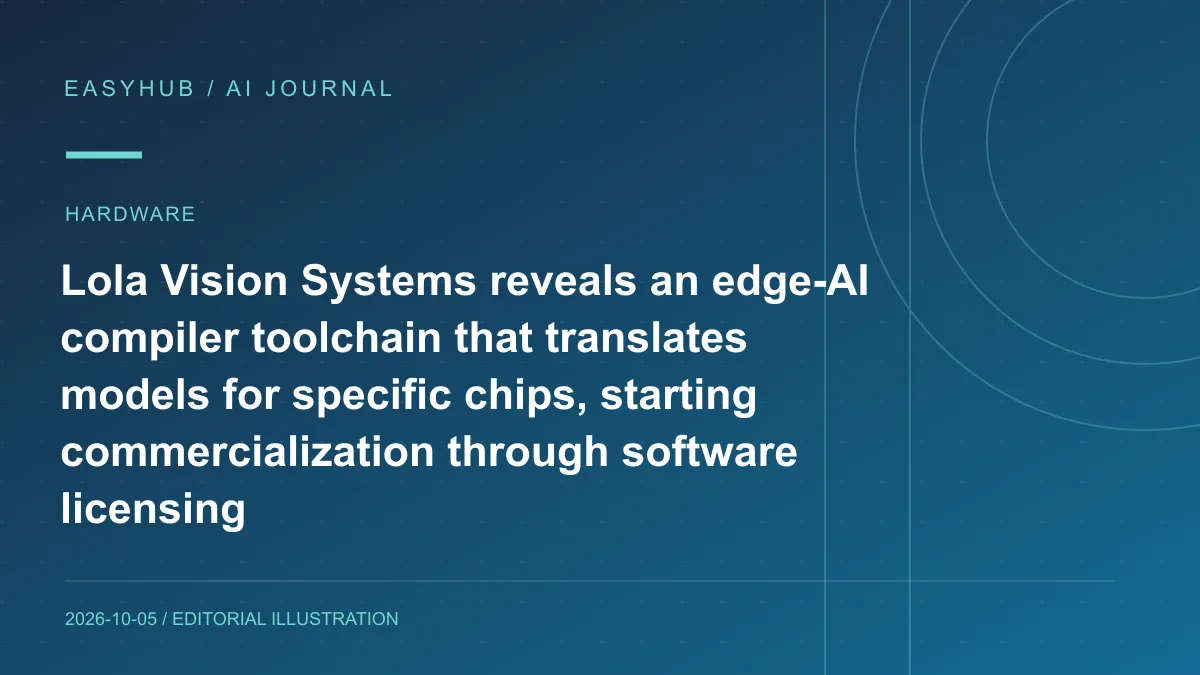 资讯编辑示意图:Lola Vision Systems 公开边缘 AI 编译工具链:把模型自动转换为特定芯片可执行指令,先靠现有硬件软件授权商业化