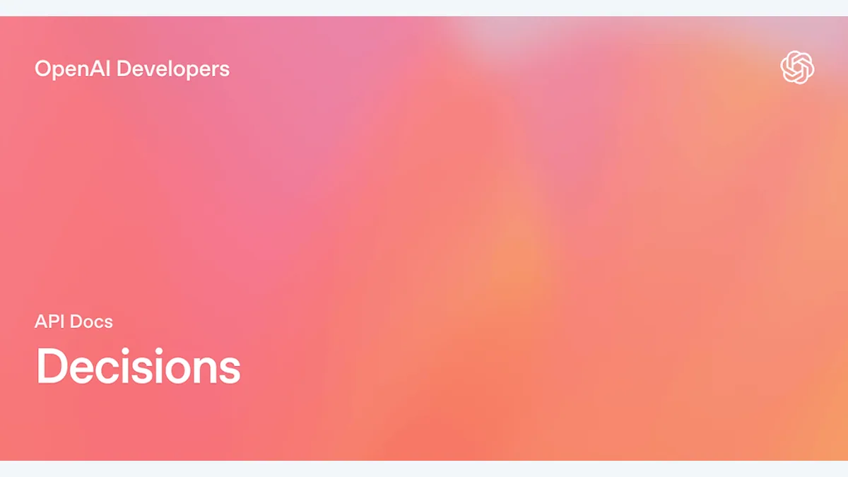 Official OpenAI Developers Decisions API public-beta artwork