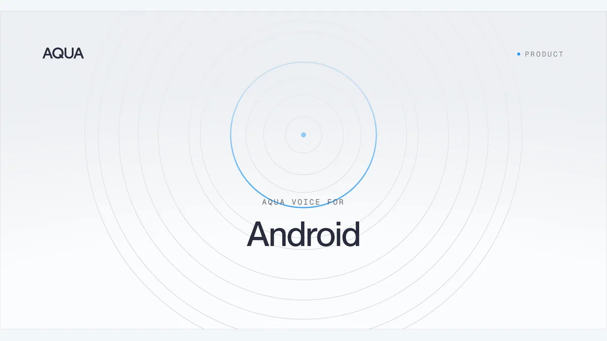 Official Aqua Voice for Android launch artwork