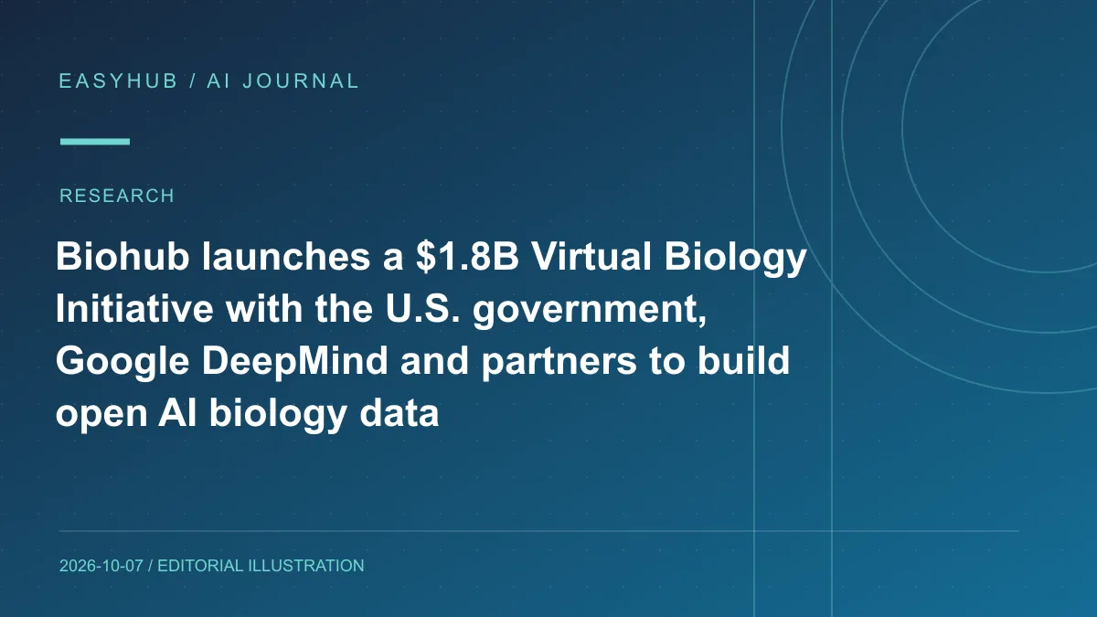 资讯编辑示意图:Biohub 发起 18 亿美元 Virtual Biology Initiative:美国政府、Google DeepMind 等共建开放 AI 生物数据