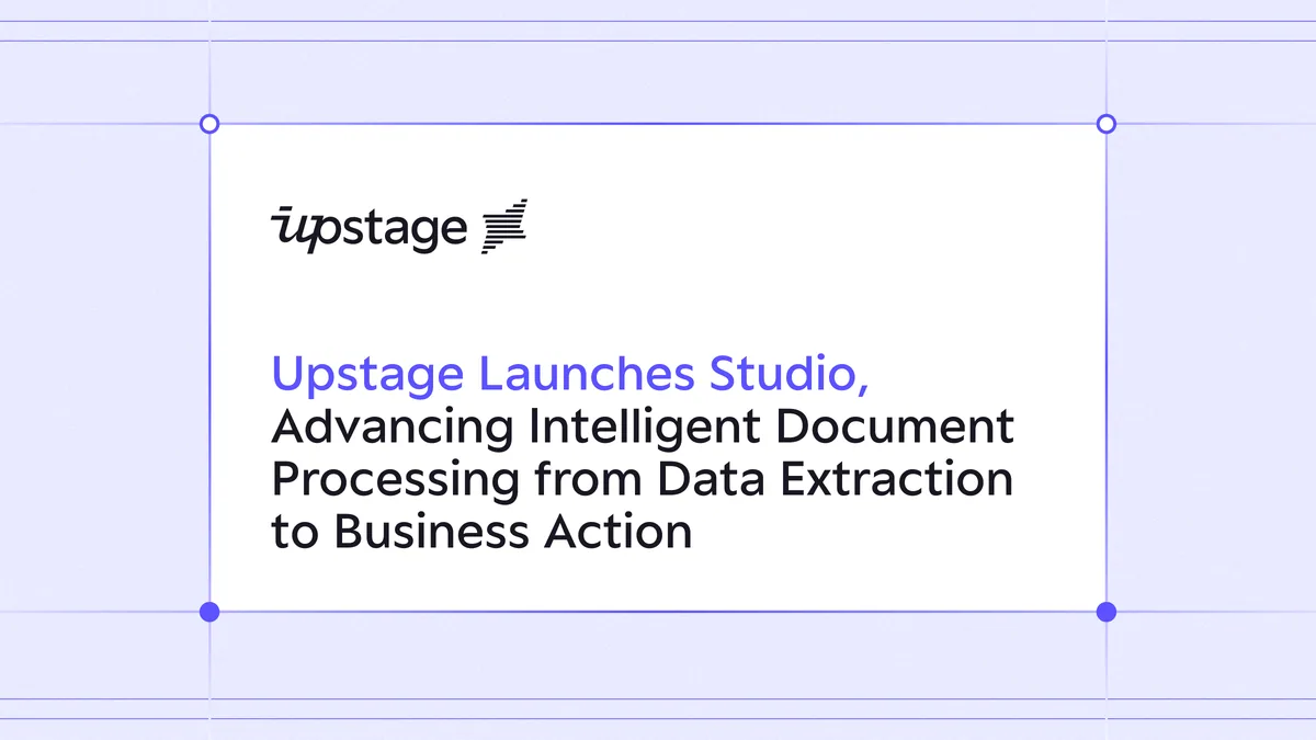 Official Upstage Studio launch artwork