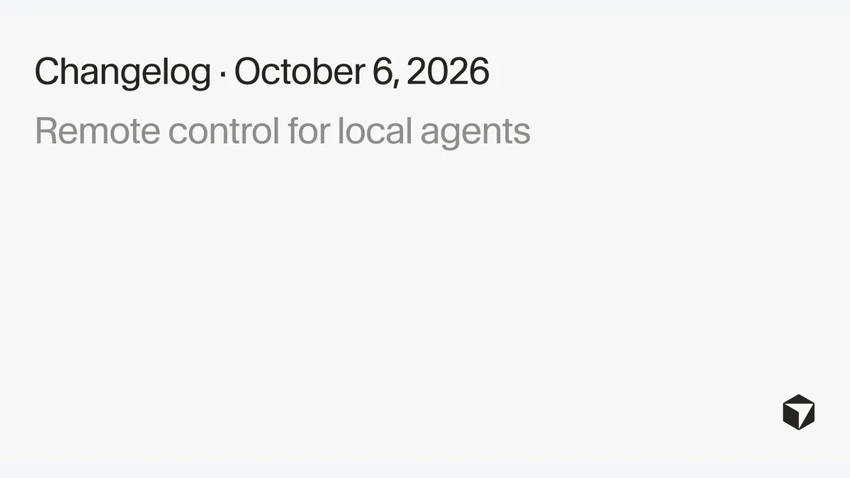 Official Cursor Remote Control for local agents artwork