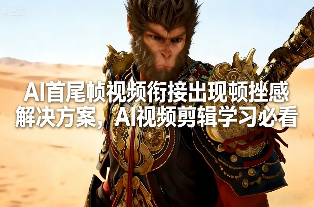 AI首尾帧视频衔接出现顿挫感解决方案，AI视频剪辑学习必看-易网创