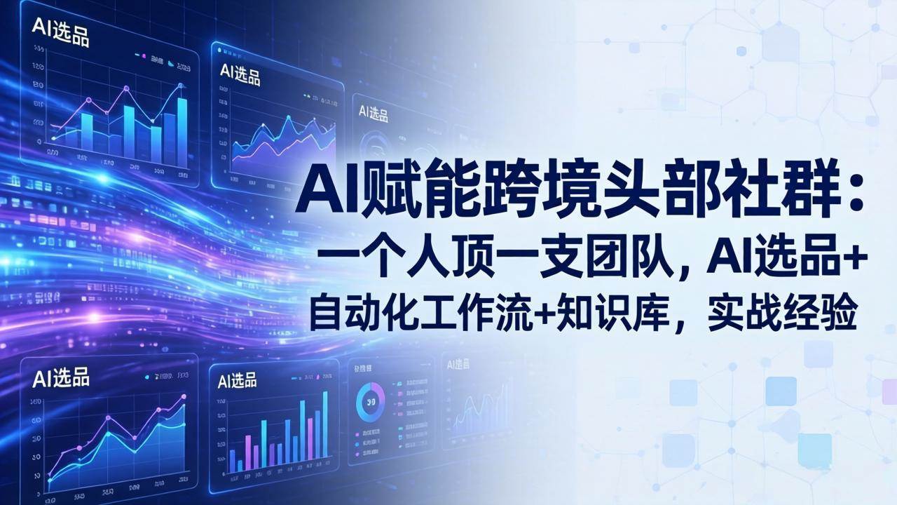 （17750期）AI赋能跨境头部社群：一个人顶一支团队，AI选品+自动化工作流+知识库，实战经验-更新3月-易网创