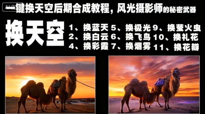 一键换天空后期合成教程，风光摄影师的秘密武器-易网创