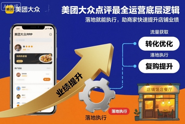 美团大众点评最全运营底层逻辑，落地就能执行，助商家快速提升店铺业绩-易网创