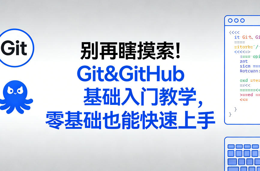 别再瞎摸索!Git&GitHub基础入门教学,零基础也能快速上手-易网创