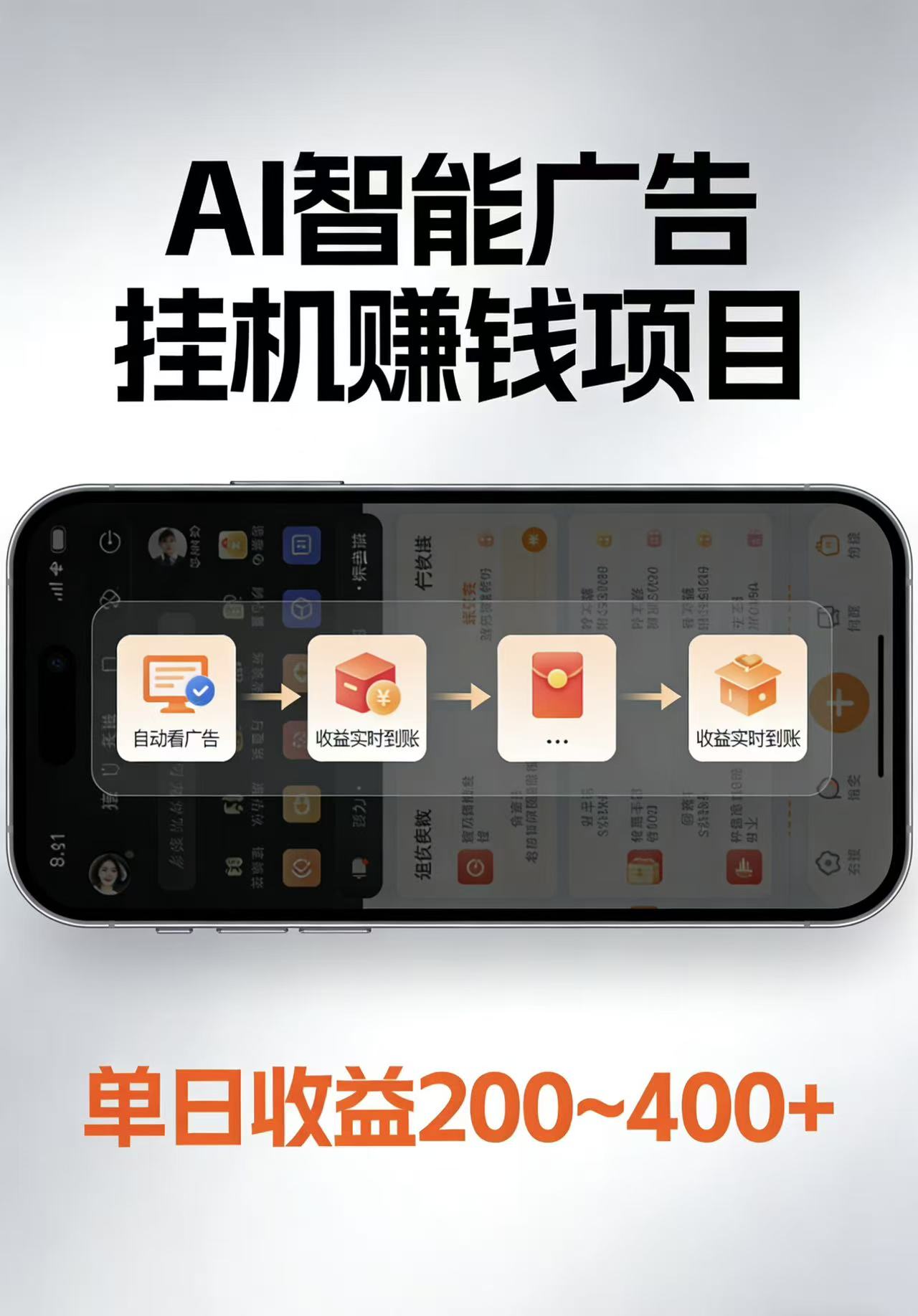 AI智能挂机看广告,每日稳定收益200-400+-易网创