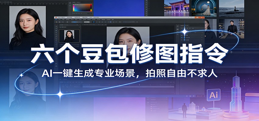 六个豆包修图指令：AI 一键生成专业场景，拍照自由不求人-易网创