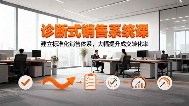 （16435期）诊断式销售系统课，建立标准化销售体系，大幅提升成交转化率-易网创