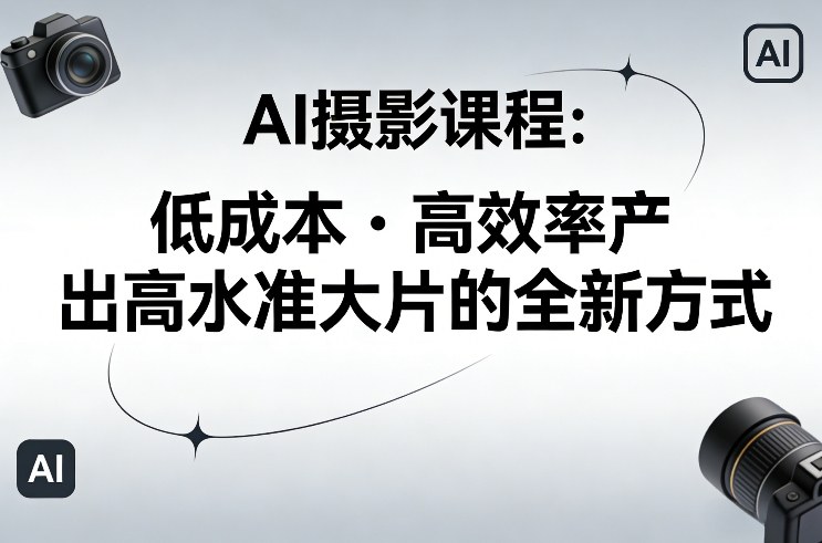 AI摄影课程，低成本高效率产出高水准大片的全新方式-易网创
