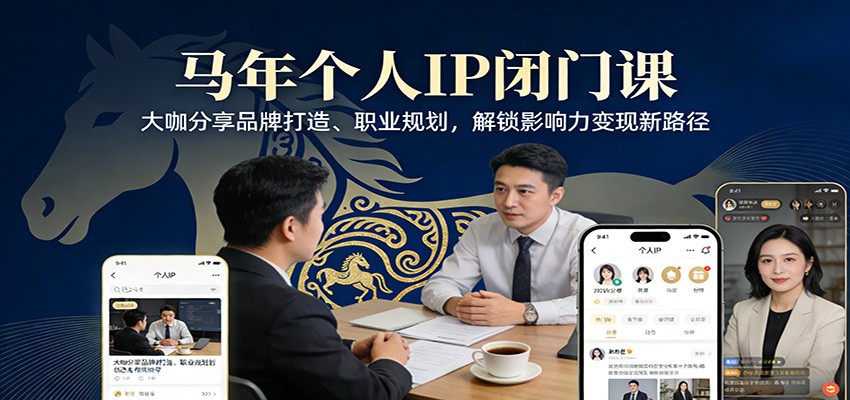 马年个人IP闭门课，大咖分享品牌打造、职业规划，解锁影响力变现新路径-易网创