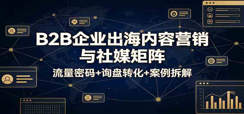 B2B企业出海内容营销与社媒矩阵：流量密码+询盘转化+案例拆解-易网创