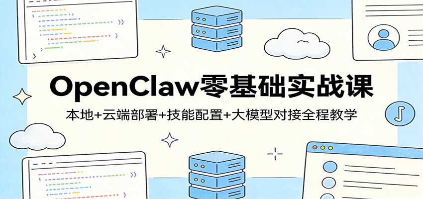 OpenClaw零基础实战课：本地+云端部署+技能配置+大模型对接全程教学-易网创