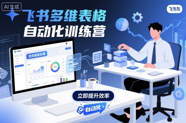飞书多维表格自动化训练营，手把手教你告别重复处理，用多维表格开启高效办公新模式-易网创