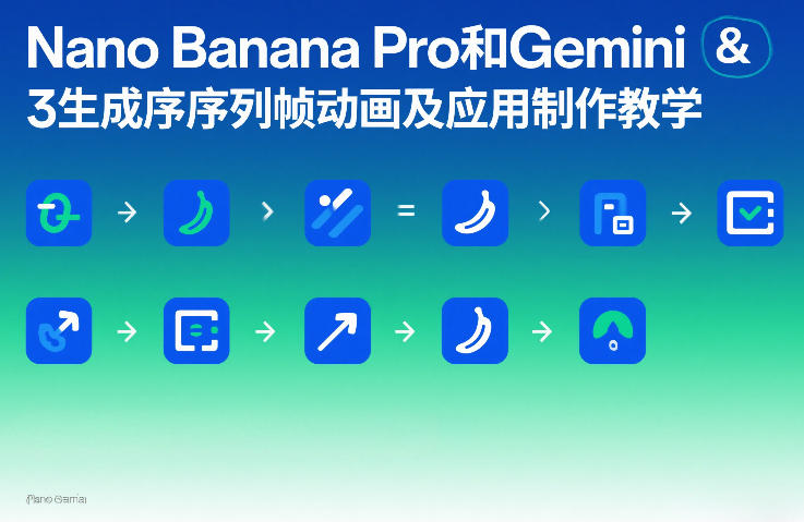 Nano Banana Pro和Gemini 3生成序列帧动画及应用制作教学-易网创