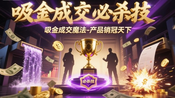 吸金成交必杀技，吸金成交魔法-产品销冠天下-易网创