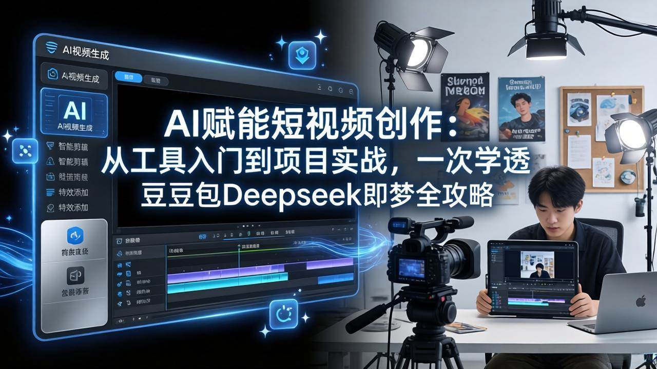 （17762期）AI赋能短视频创作：从工具入门到项目实战，一次学透豆包Deepseek即梦全攻略-易网创