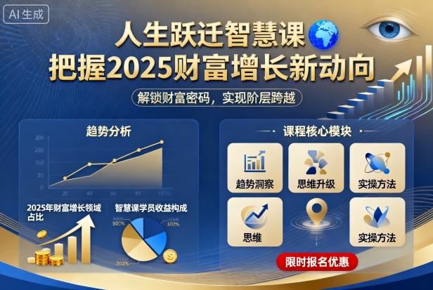 人生跃迁智慧课，把据2025财富增长新动向-易网创