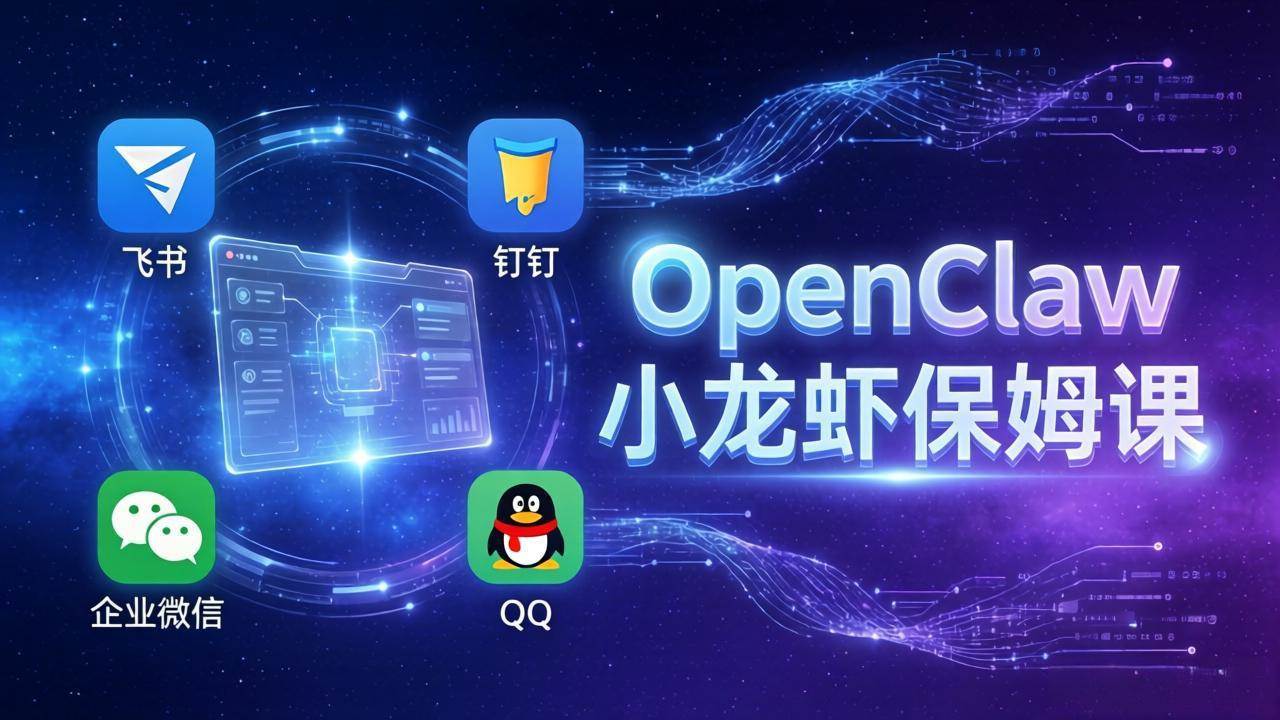 （17614期）OpenClaw小龙虾保姆课： Windows/macOS/Linux/Docker全系统安装，飞书+钉钉+企业微信+QQ 全接入-易网创