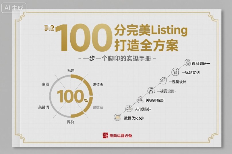 100分完美Listing打造全方案，想要完美listing必须是需要一步一个脚印的-易网创