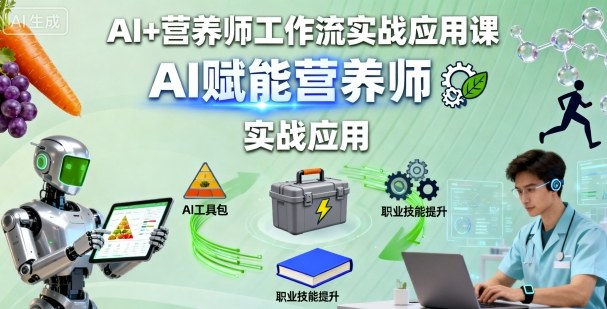 AI+营养师工作流实战应用课，AI赋能营养师-易网创