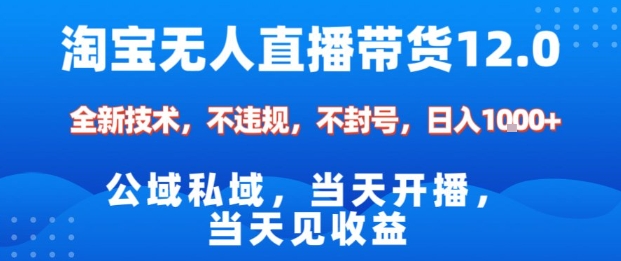 淘宝无人直播12.0，公域私域技术，不封号，不违规布局双十一流量风口，日入1k（独家技术）【揭秘】-易网创