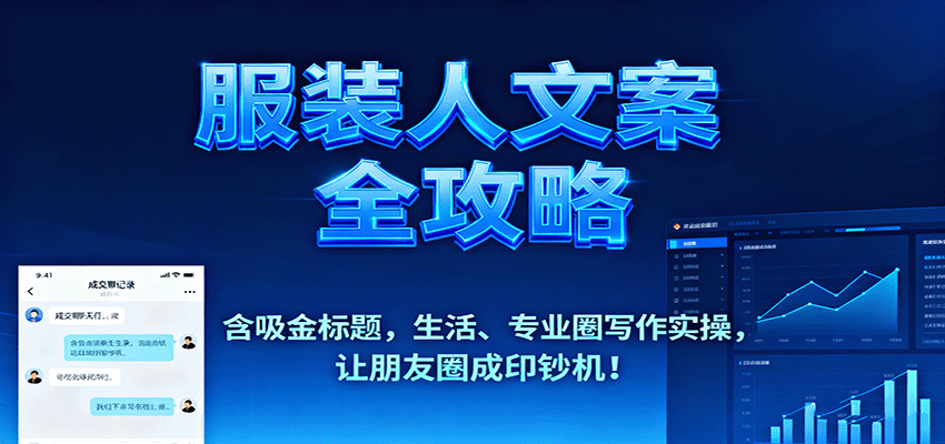服装人文案全攻略，含吸金标题，生活、专业圈写作实操，让朋友圈成印钞机！-易网创