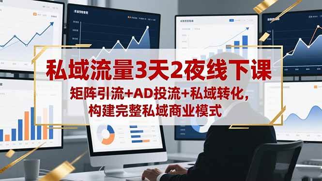 （16483期）私域流量3天2夜线下课，矩阵引流+AD投流+私域转化，构建完整私域商业模式-易网创