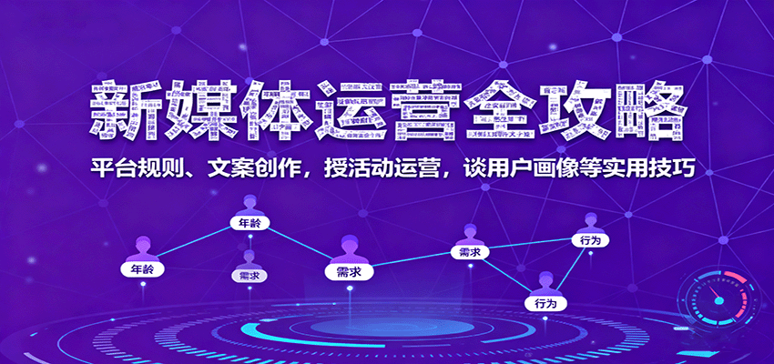 新媒体运营全攻略：平台规则、文案创作，授活动运营，谈用户画像等实用技巧-易网创
