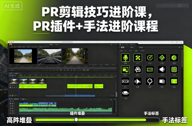 PR剪辑技巧进阶课，PR插件+手法进阶课程-易网创