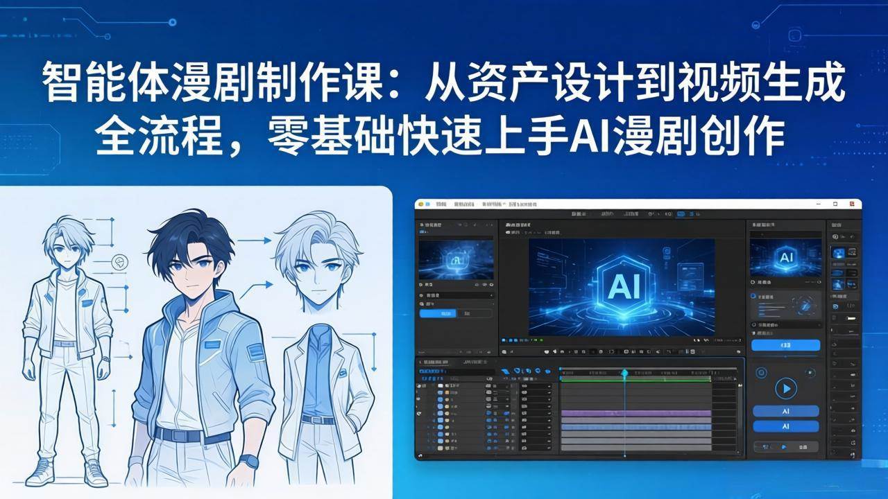 （17709期）智能体漫剧制作课：从资产设计到视频生成全流程，零基础快速上手AI漫剧创作-易网创