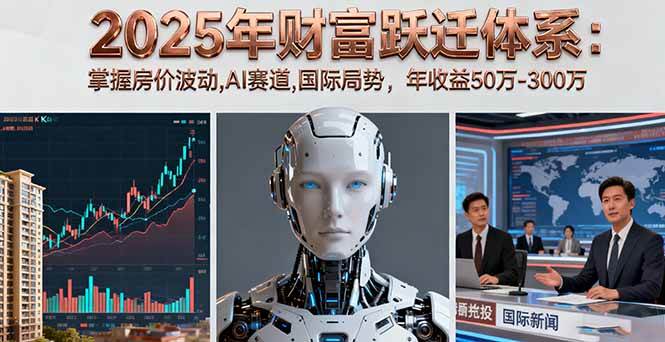 （16217期）2025年财富跃迁体系：掌握房价波动,AI赛道,国际局势，年收益50万-300万-易网创