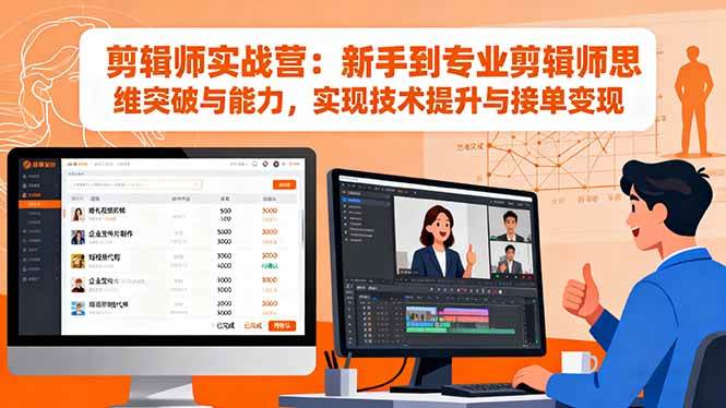 （16347期）剪辑师实战营：新手到专业剪辑师思维突破与能力，实现技术提升与接单变现-易网创