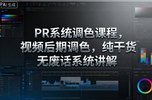 PR系统调色课程，视频后期调色，纯干货无废话系统讲解-易网创