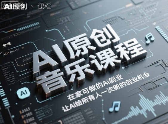 AI原创音乐课程，在家可做的Ai副业，让Ai给所有人一次新的创业机会-易网创