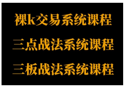 裸K体系、三点体系、三板体系三套系统课程，从基础到进阶，助力交易者构建系统化交易思路-易网创