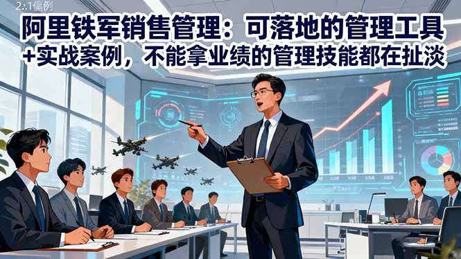 （16436期）阿里铁军销售管理：可落地的管理工具+实战案例，不能拿业绩的管理都在扯淡-易网创