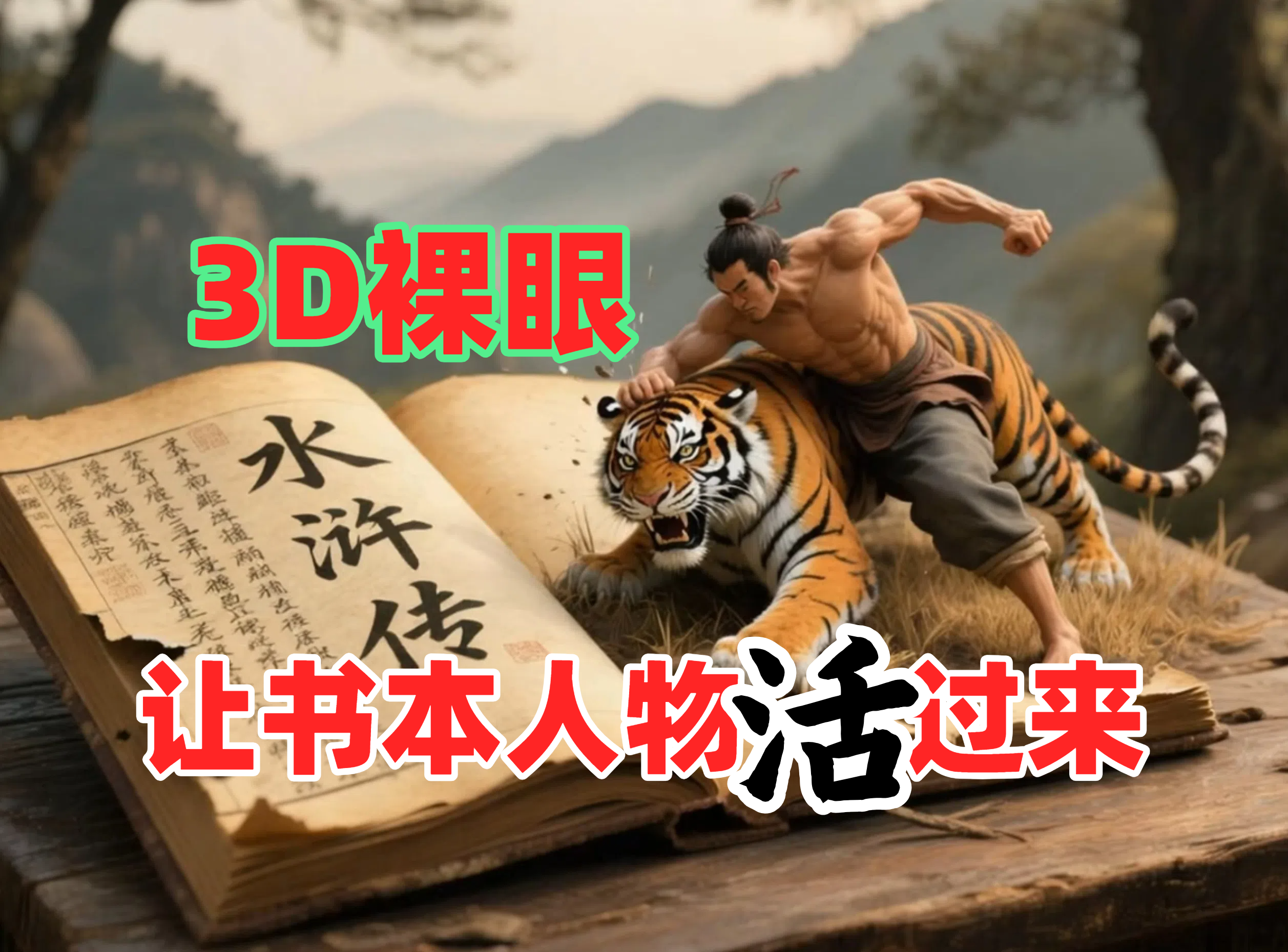 书本人物裸眼3D视频，一条视频收益过千，保姆级教程-易网创