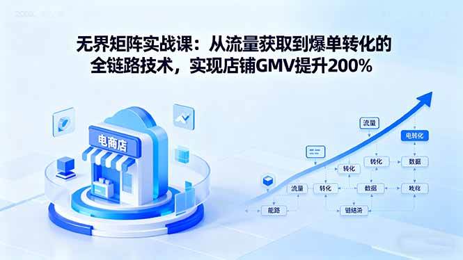 （16104期）无界矩阵实战课：从流量获取到爆单转化的全链路技术，实现店铺GMV提升200%-易网创