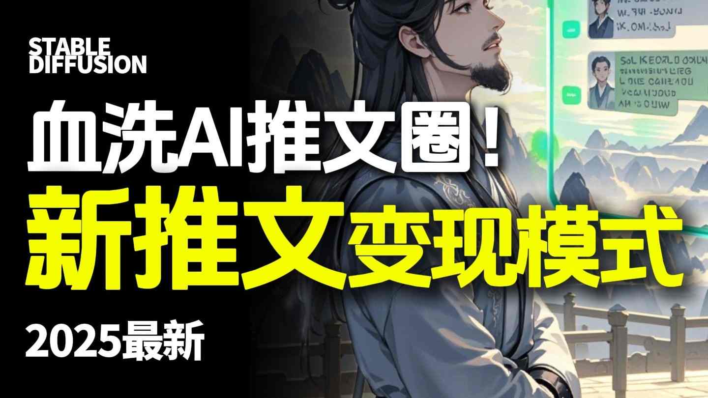 最新AI动态电影漫画小说推文，全流程实操教学，小白也能月入1W+-易网创