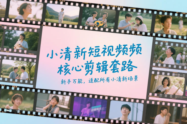 小清新短视频核心剪辑套路，新手万能，适配所有小清新场景-易网创