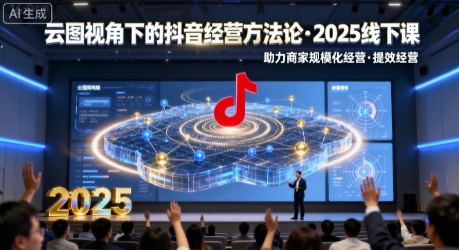 云图视角下的抖音经营方法论，2025线下课，助力商家规模化经营，提效经营（录音+字幕）-易网创