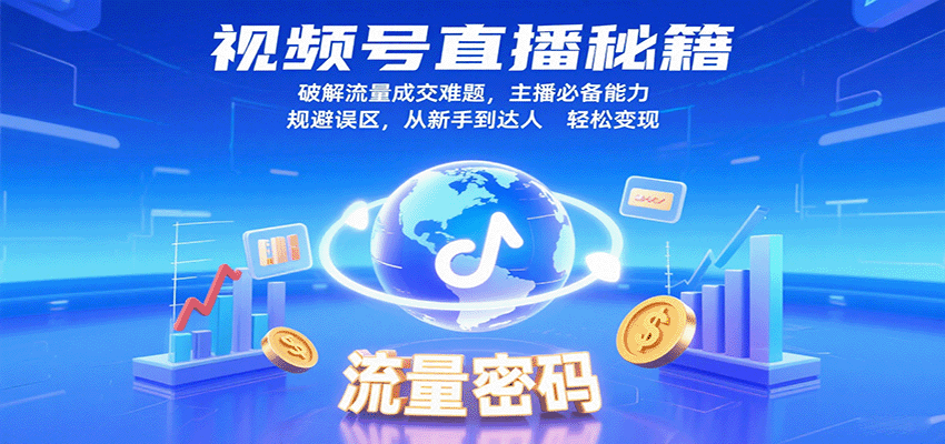 视频号直播秘籍，破解流量成交难题，主播必备能力，规避误区，从新手到达人轻松变现-易网创